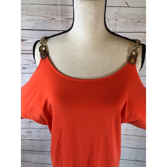 Michael Kors Dresses & Skirts - Michael Kors Orange Cold Shoulder Dress. CL61